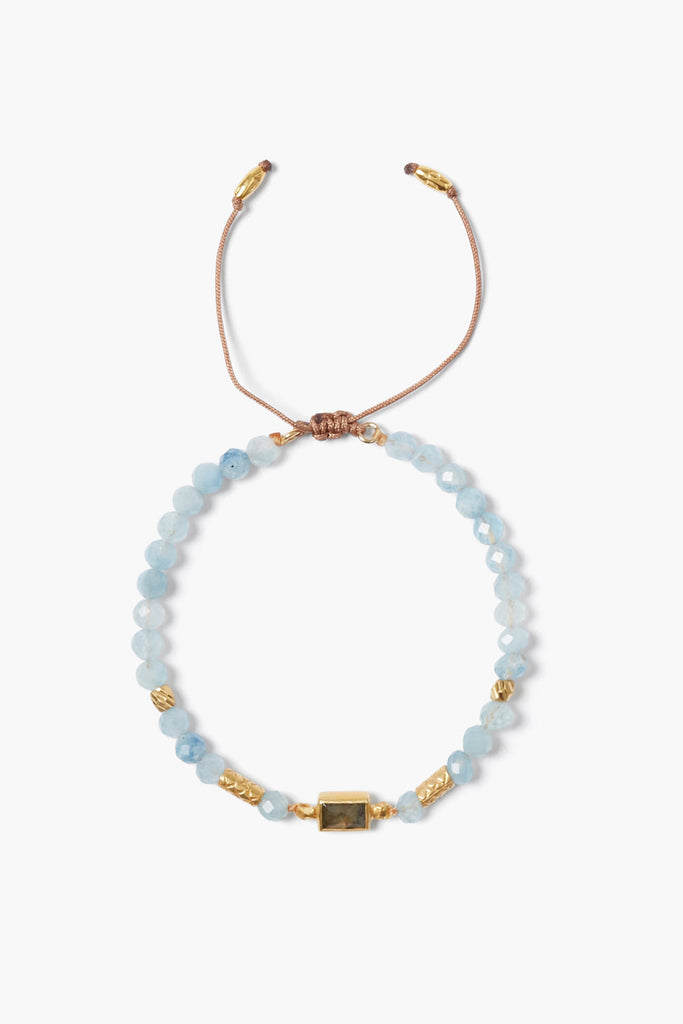 Chan Luu - Tab Pull-Tie Aquamarine Bracelet