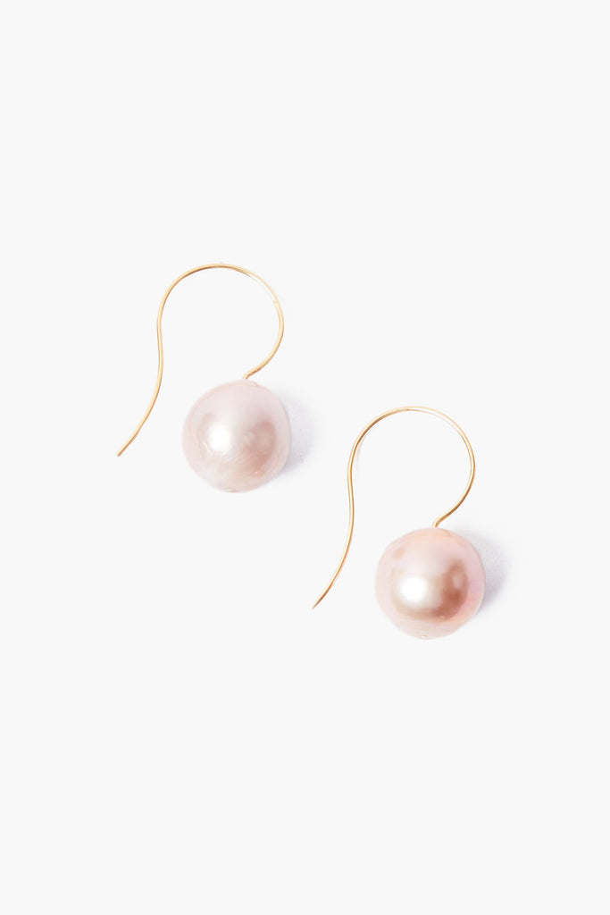 Chan Luu - Champagne Baroque Pearl and Gold Earrings