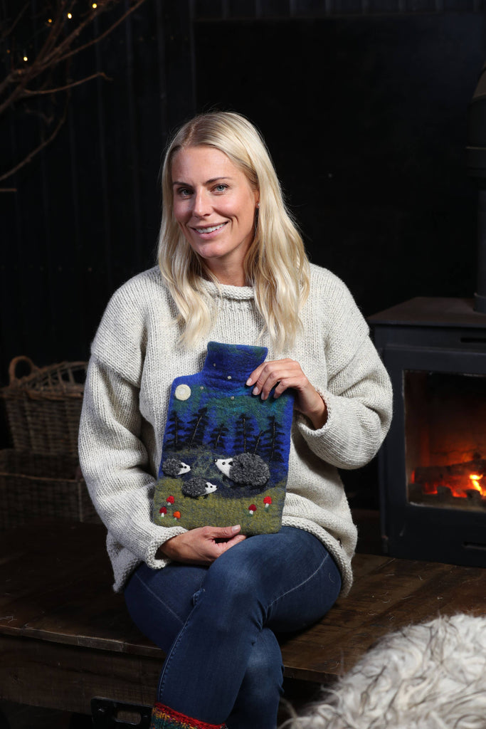Hedgehogs Felt Hot Water Bottles - Fair Trade