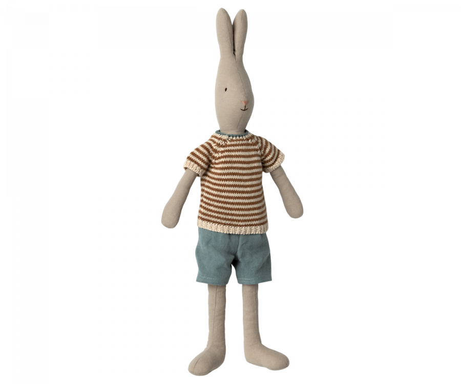 Maileg - Rabbit Size 3, Classic-Knitted Shirt & Shorts