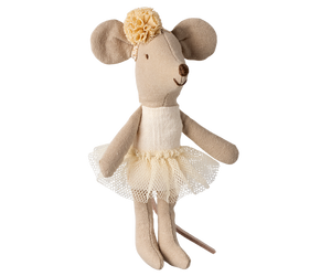 Maileg - Ballerina Mouse, Little Sister off white