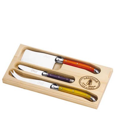 The French Farm - Jean Dubost 3pc Cheese Set in Fruity Multicolor
