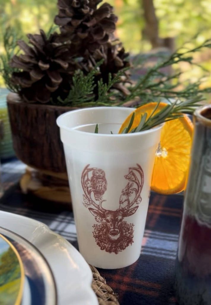 Alexa Pulitzer - Christmas Deer 16oz Pearlized Cups