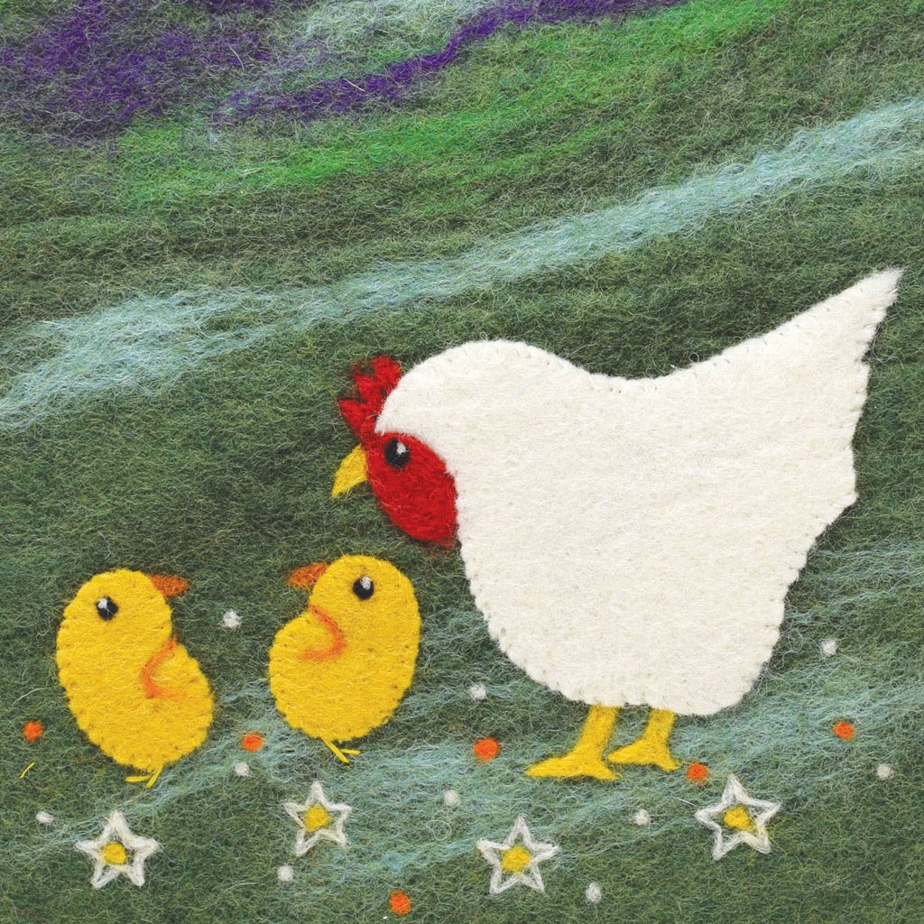 Chickens Felt Hot Water Bottles - Fair Trade
