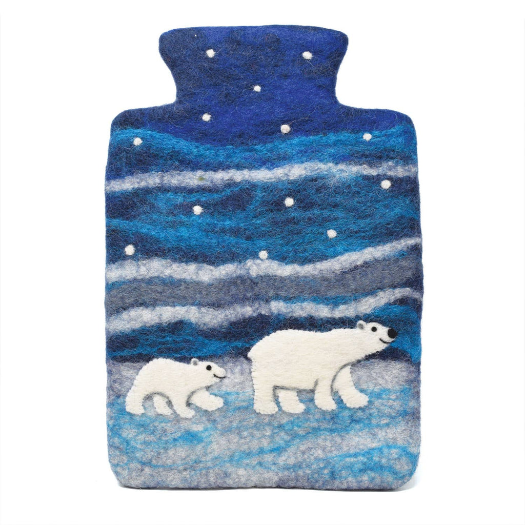 Polar Bear Felt Hot Water Bottles - Fair Trade