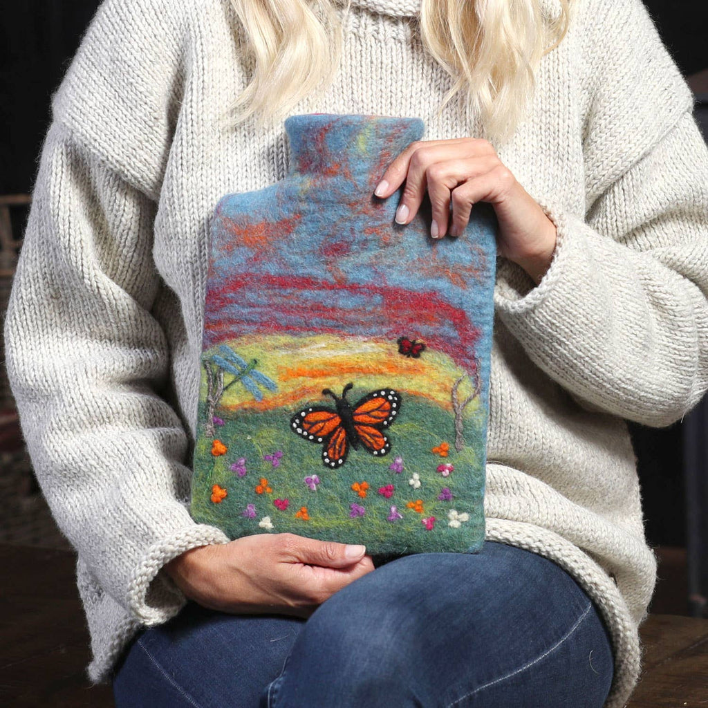 Butterfly Felt Hot Water Bottles - Fair Trade