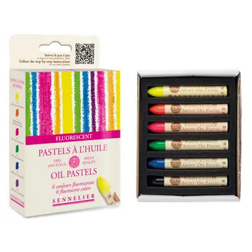 Sennelier - Fluorescent Oil Pastels, Set of 6