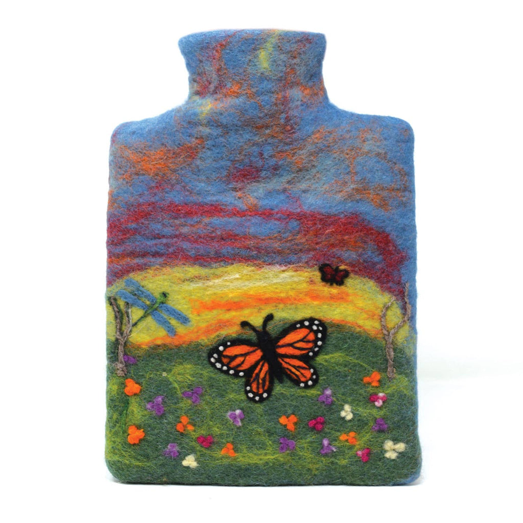 Butterfly Felt Hot Water Bottles - Fair Trade