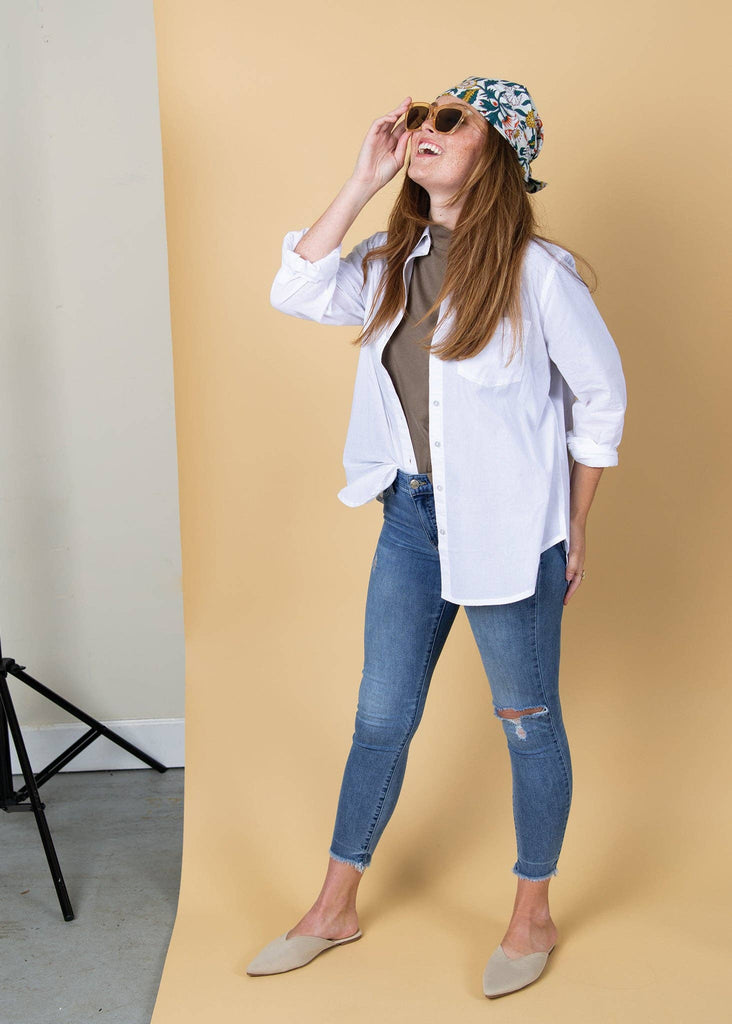 and for Good - Good Boyfriend Shirt - Classic White