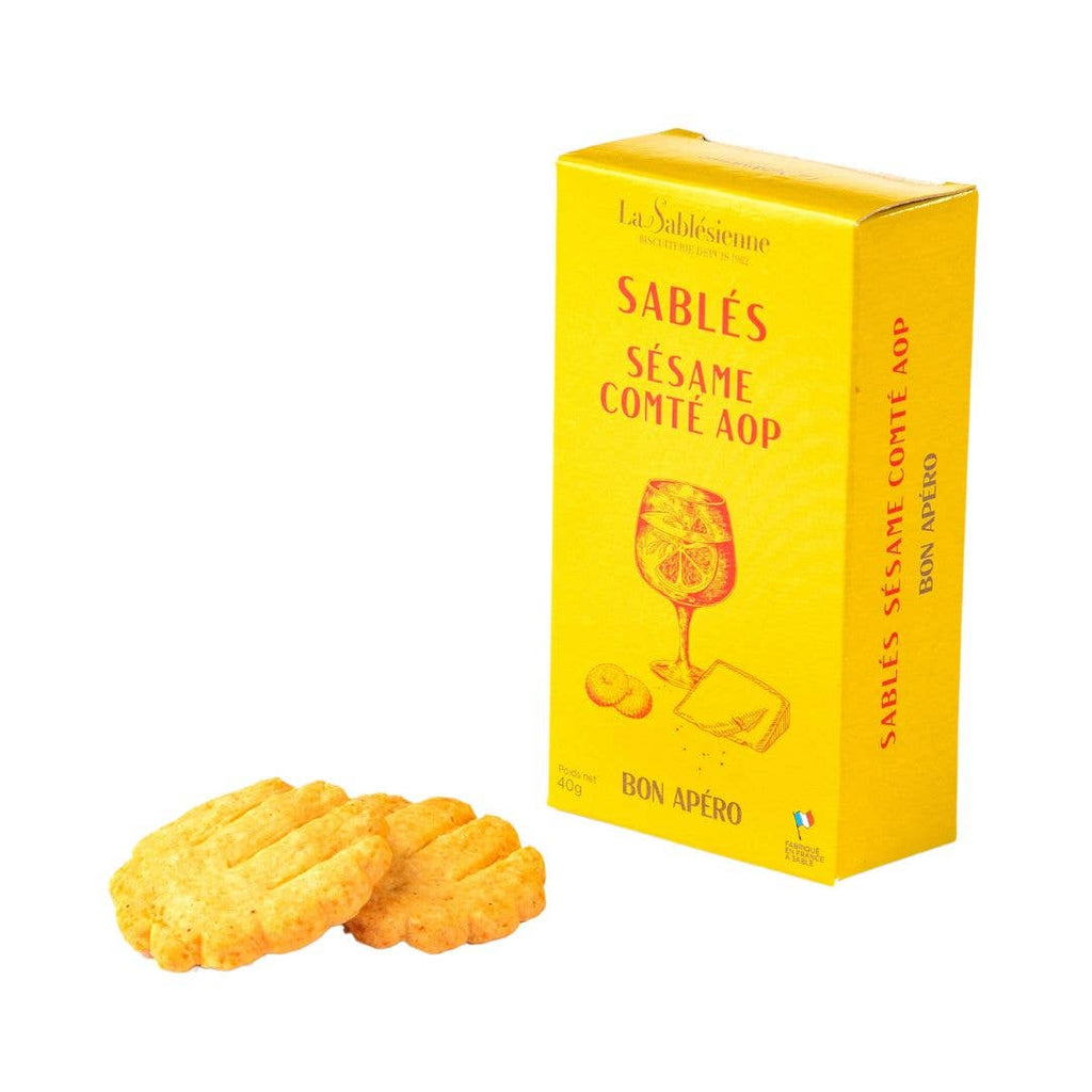 La Sablesienne USA - Sesame Seeds & Comté Cheese Savory Shortbread Crackers