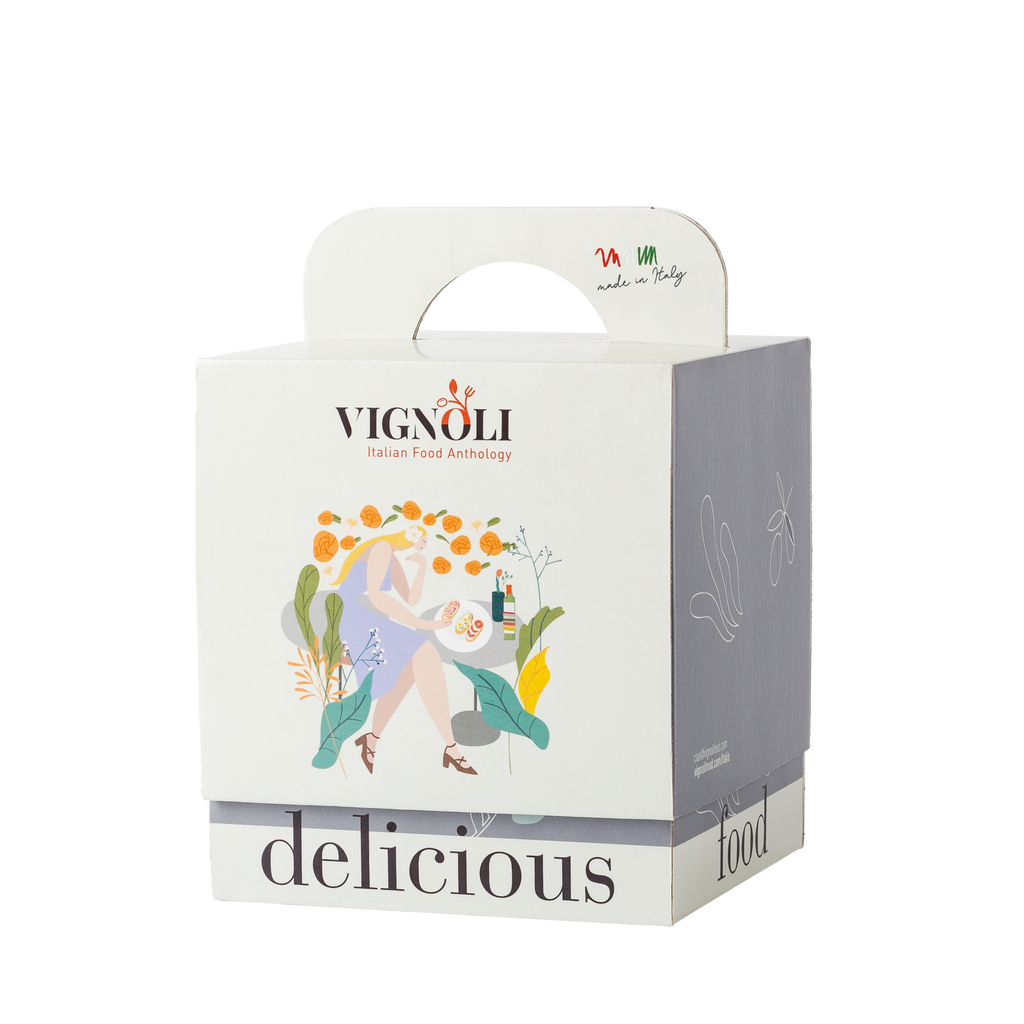 Vignoli Italian Food Anthology - Premium Serving Set, 3 olive oils + balsamic vinegar