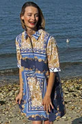 Dizzy Lizzie Chatham Monterey Gold Versace Dress