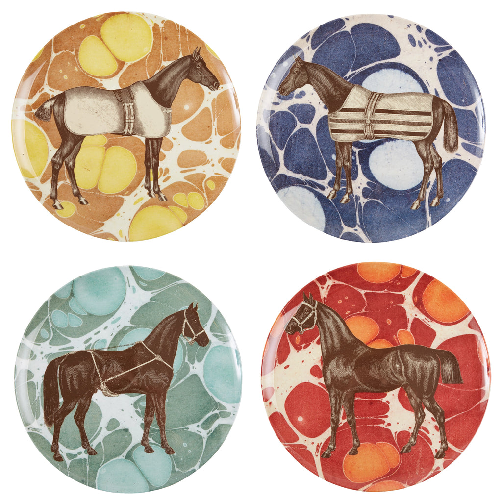 Thomas Paul - Equus Melamine Dinner Plates, set of 4