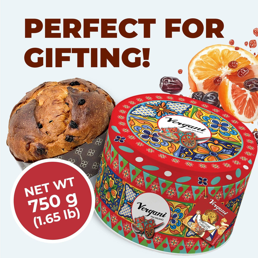 Food To Live - Vergani Classic Milan Panettone -750g (1.65 lb)