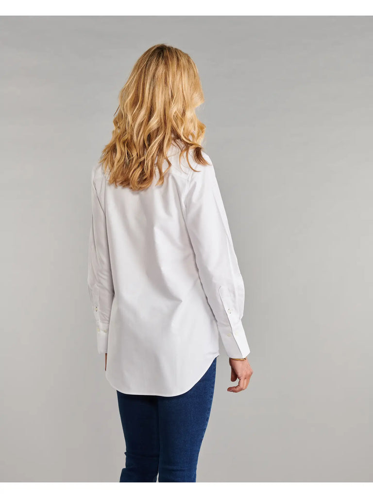 Claridge+King - The Mod Shirt in Crisp White Pinpoint