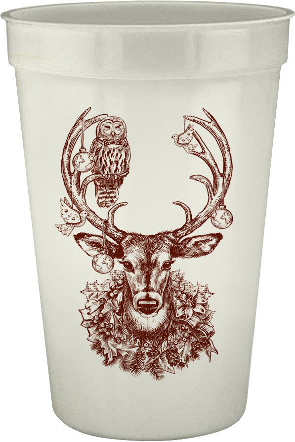 Alexa Pulitzer - Christmas Deer 16oz Pearlized Cups