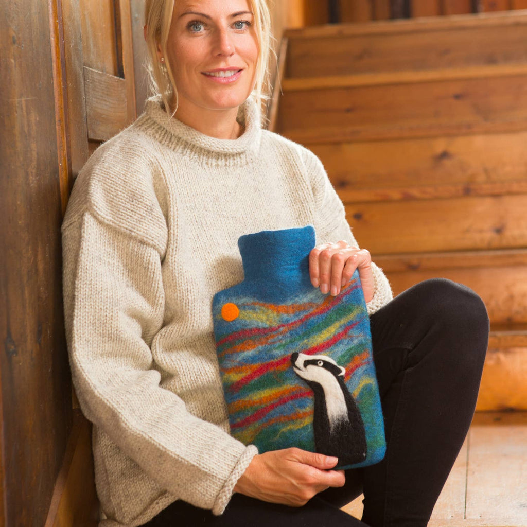 Black Yak Ltd - Badger Felt Hot Water Bottles - Fair Trade