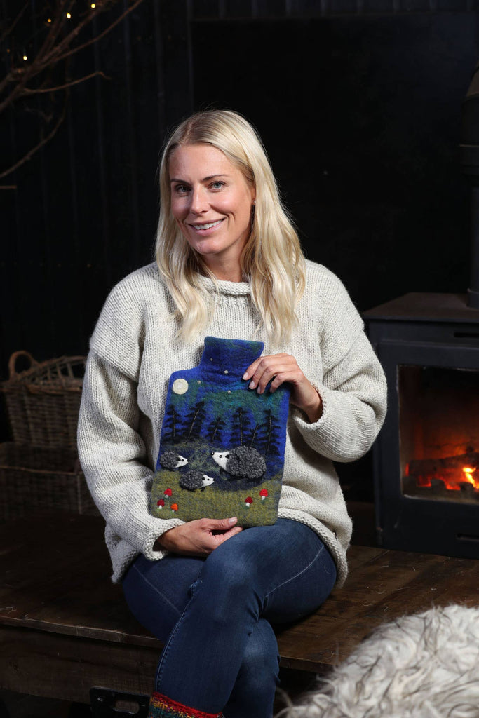 Hedgehogs Felt Hot Water Bottles - Fair Trade