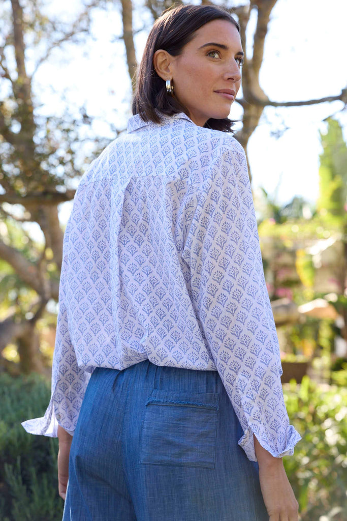 and for Good - Good Boyfriend Shirt - Sunflower Cornflower Blue