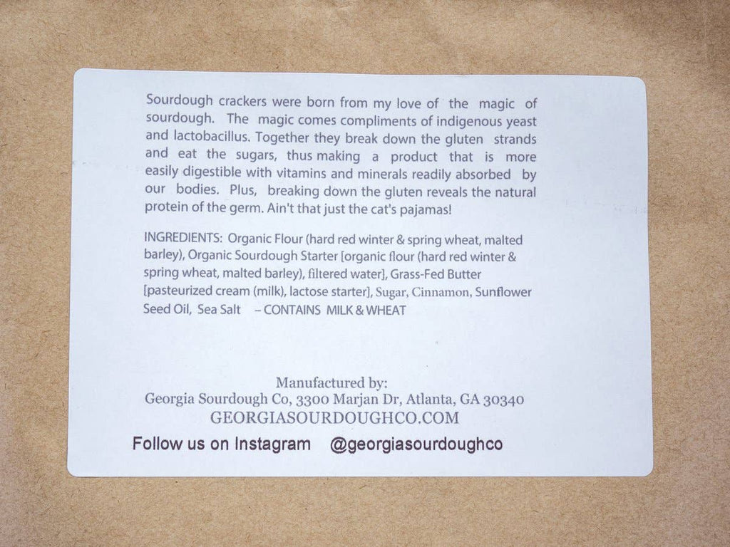 Georgia Sourdough Co. - Cinnamon Sugar Crackers