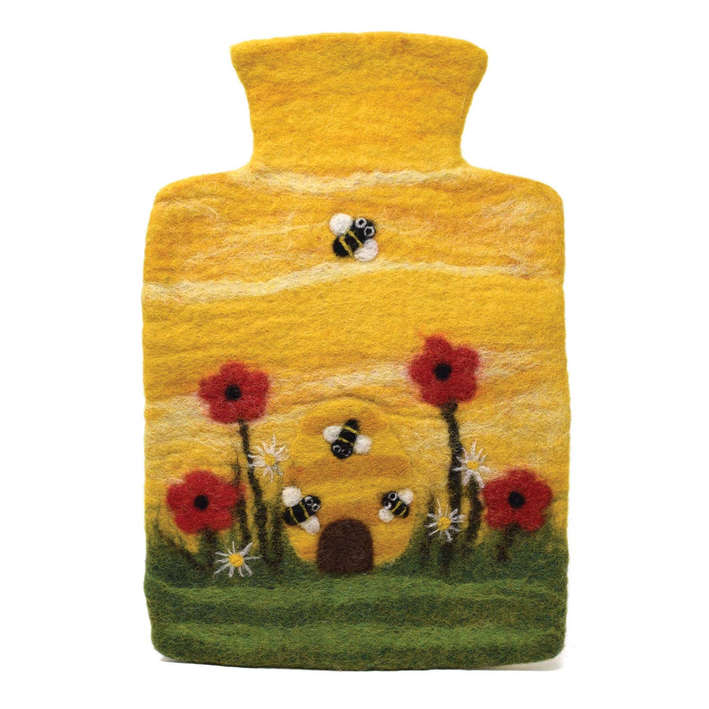 Bees Felt Hot Water Bottles - Fair Trade