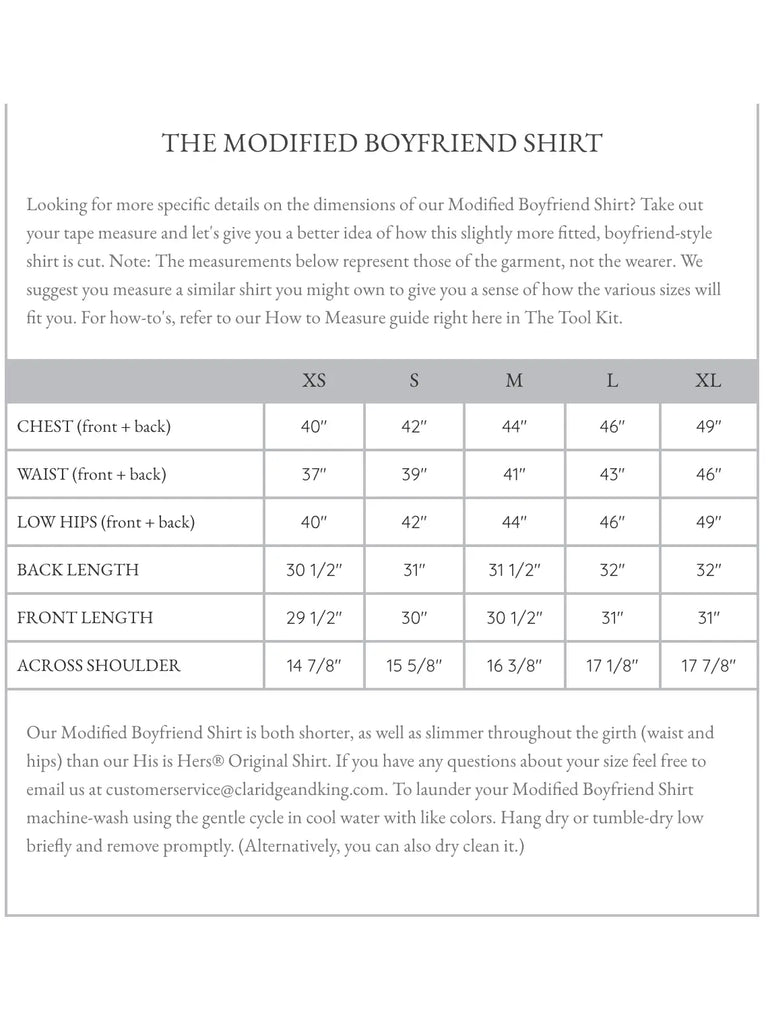 Claridge+King - The Mod Shirt in White Oxford