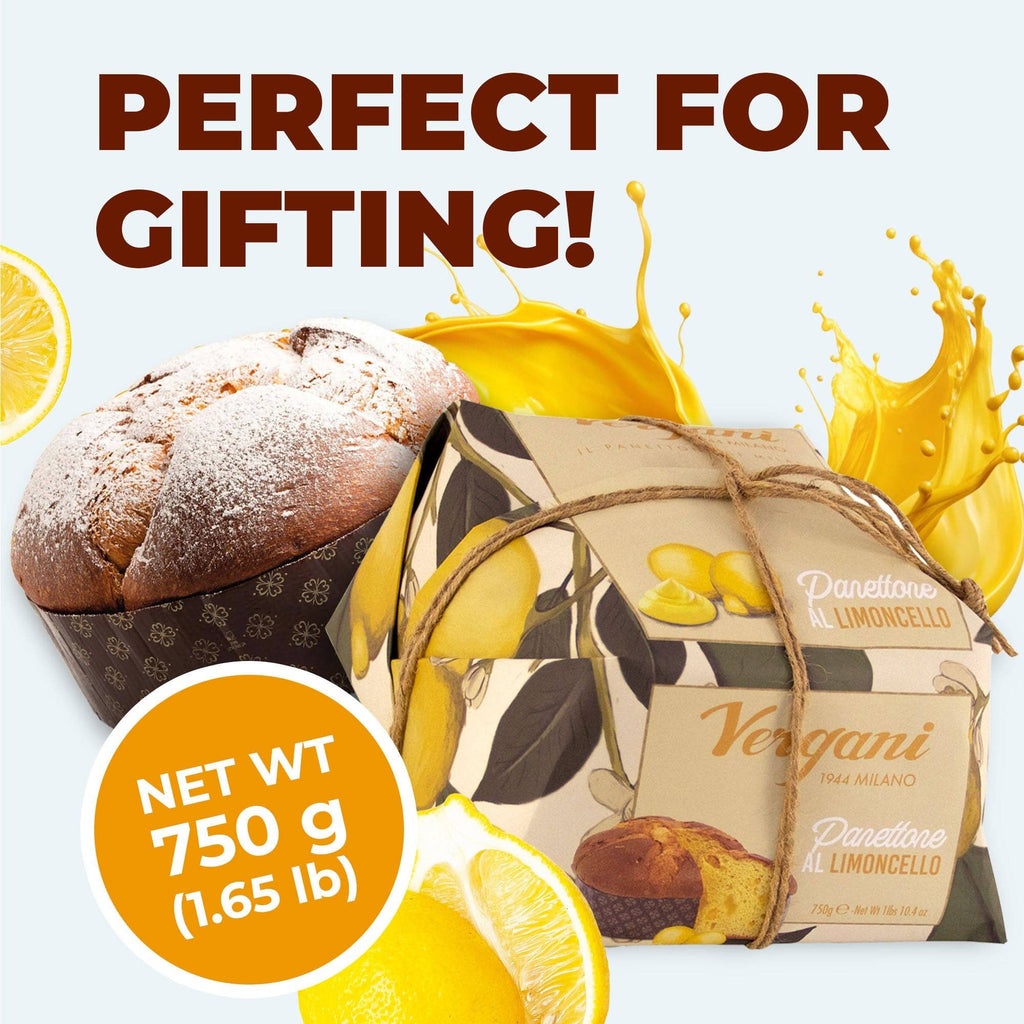 Food To Live - Vergani Limoncello Panettone - 750g (1.65 lb)