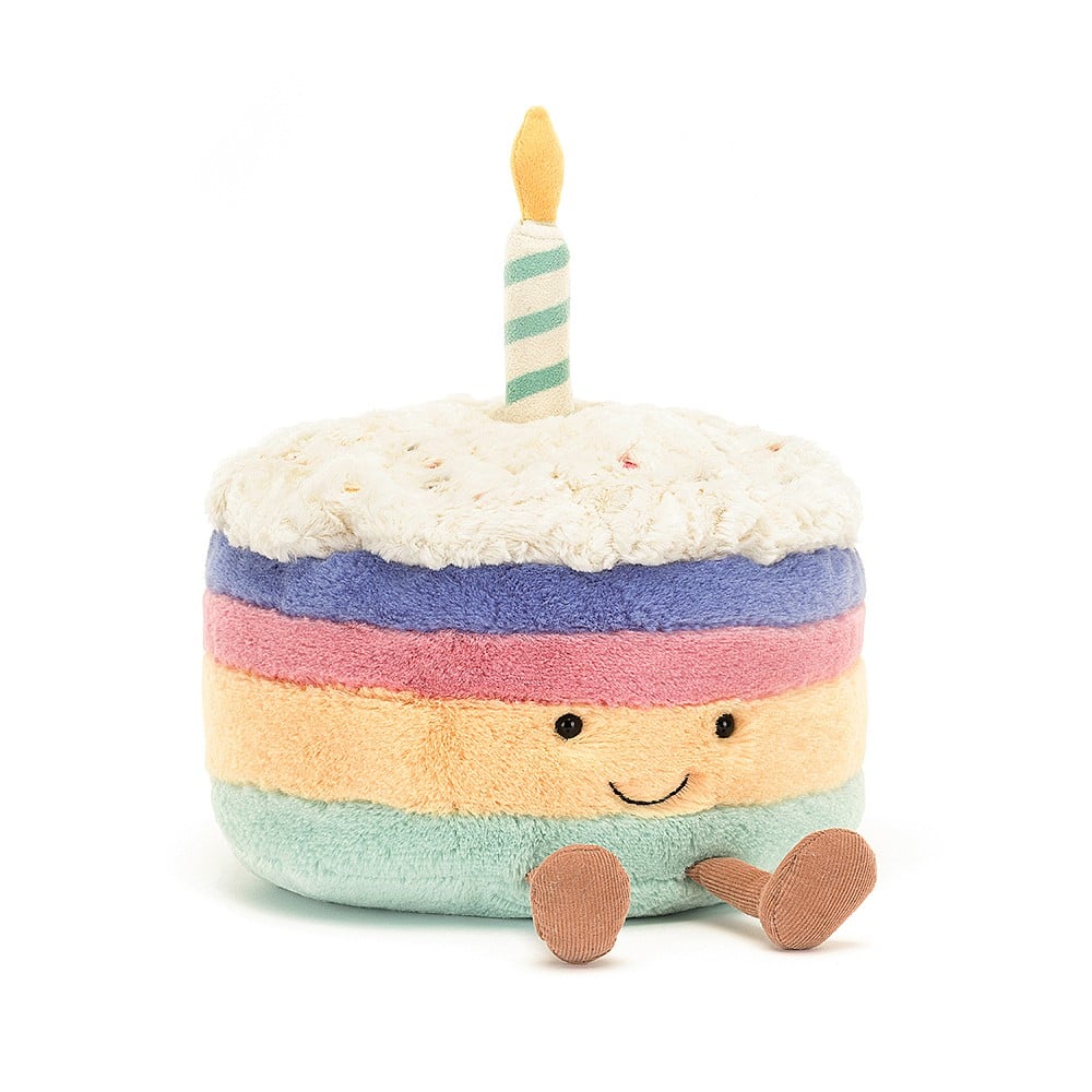 JellyCat - Amuseable Rainbow Birthday Cake, medium