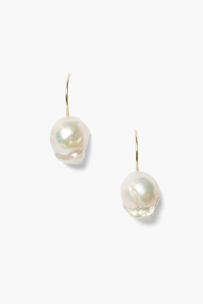 Chan Luu -  14K Baroque White Pearl Earrings
