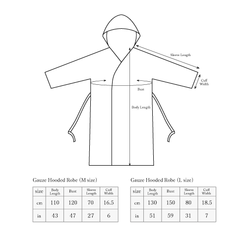 Daitou Shingu - 3 Layered Gauze Hooded Robe (Chambre de D Kyoto)