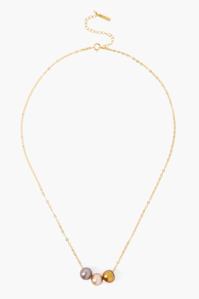 Chan Luu - Champagne Mix Pearl Trinity Necklace