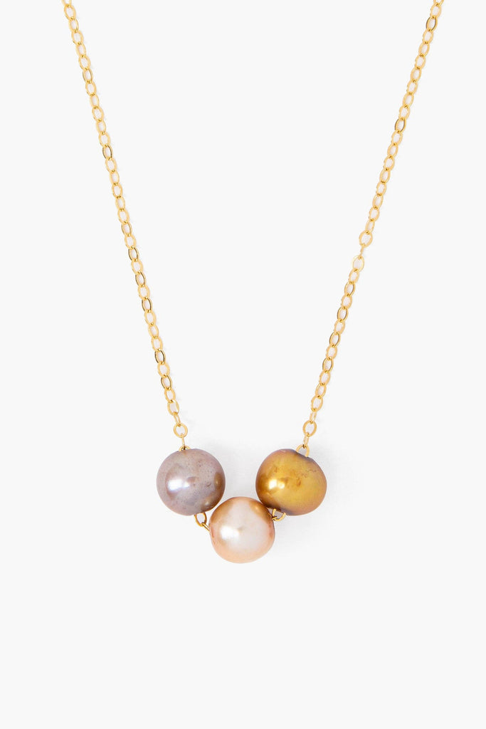 Chan Luu - Champagne Mix Pearl Trinity Necklace