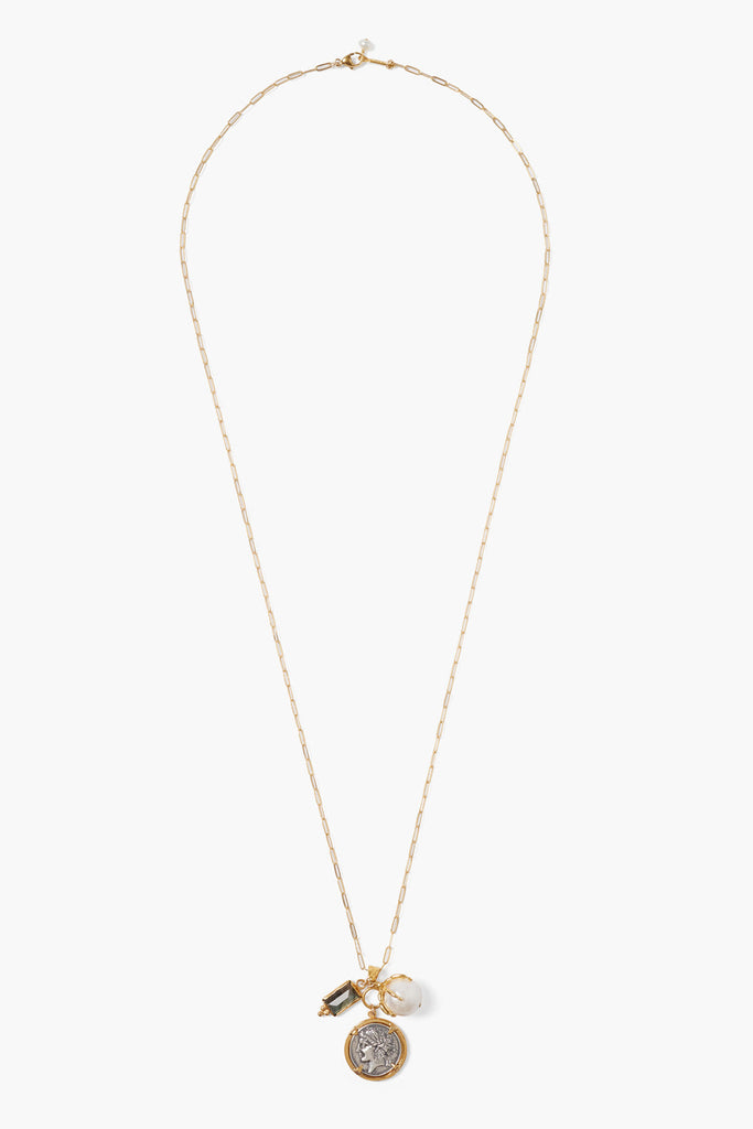 Chan Luu - Dorothea Charm White Pearl Mix Necklace
