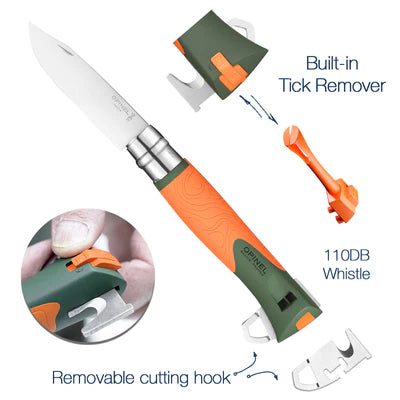 Opinel- No. 12 Outdoor Exploring Folding Knife with Tick Remover