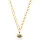 Capucine De Wulf - Cleopatra Pendant Necklace Gold/Blue Labradorite