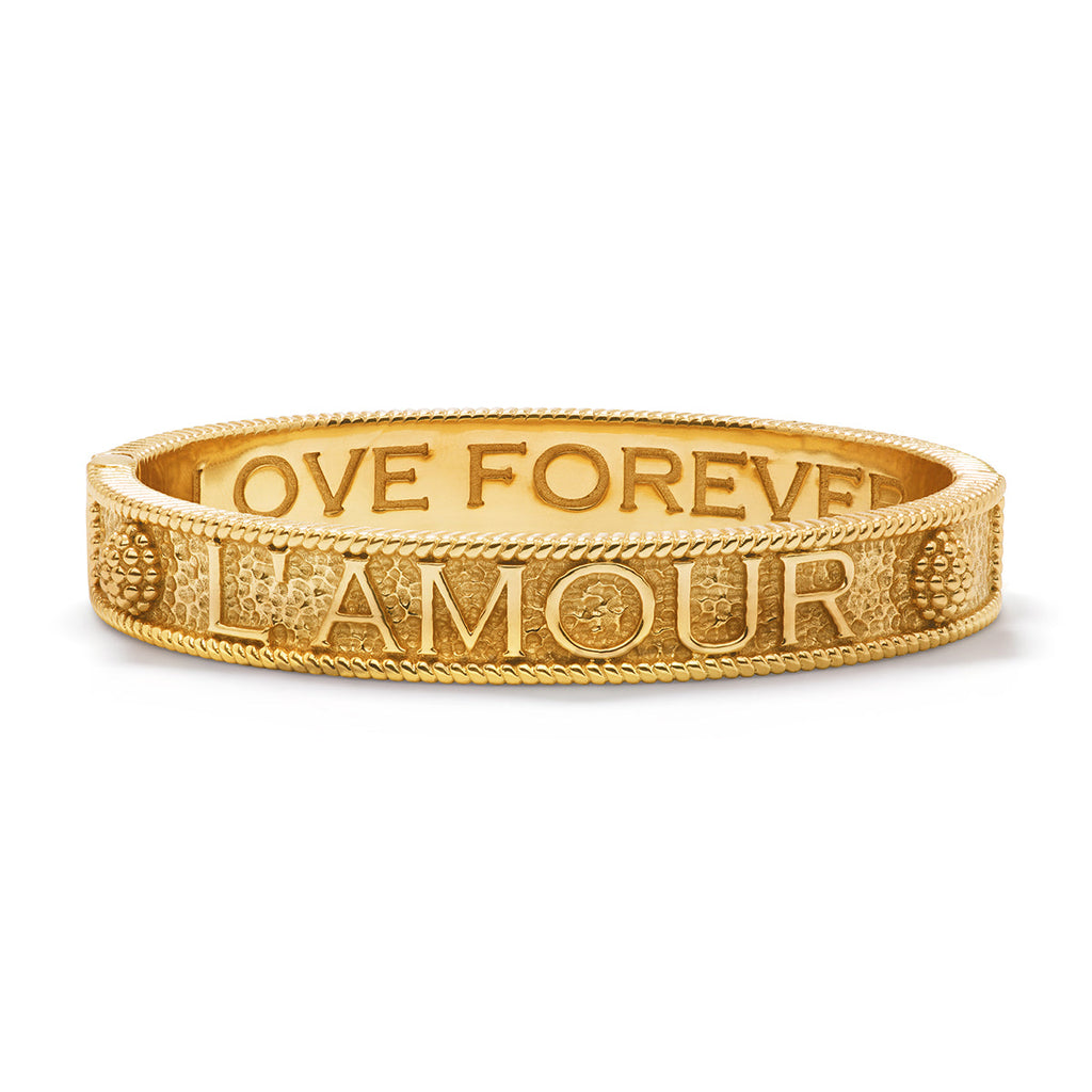 Capucine De Wulf - Wit & Wisdom L'Amour Toujour Hinged Bangle in Gold