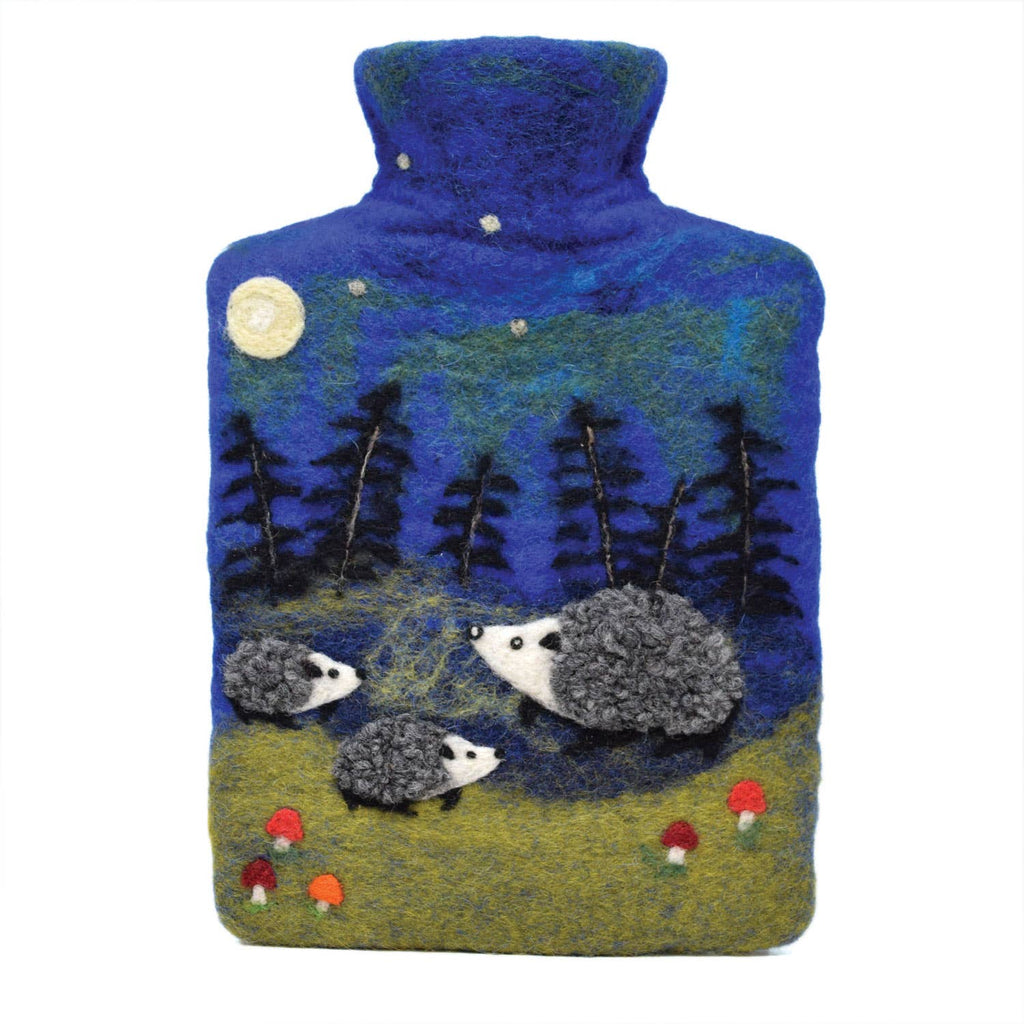 Hedgehogs Felt Hot Water Bottles - Fair Trade