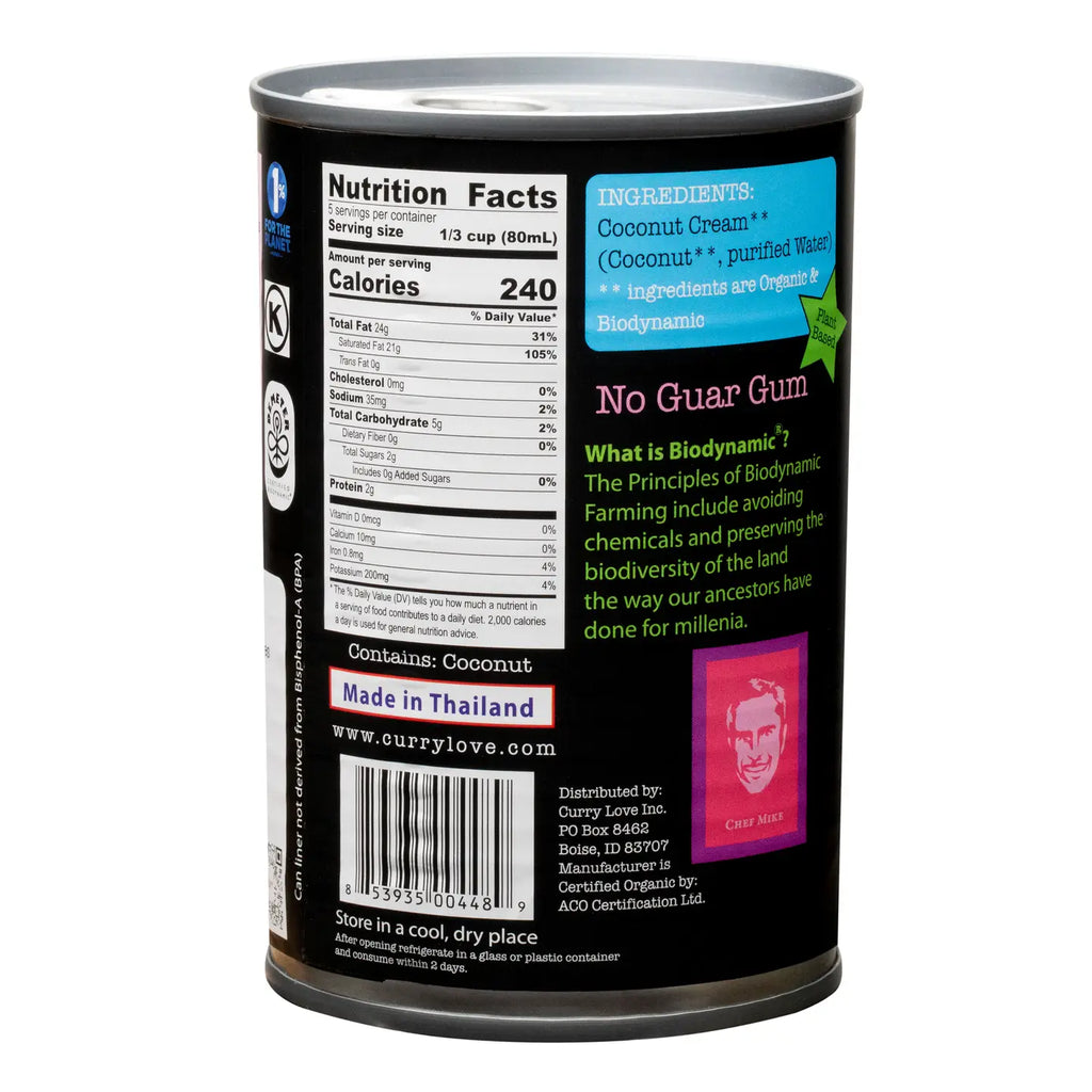 Mike's Organic Foods - Biodynamic Coconut Cream, Unsweetened