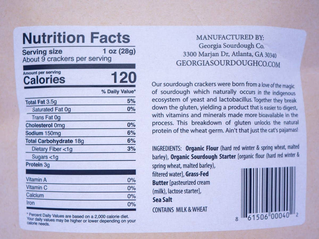 Georgia Sourdough Co. - Sea Salt Crackers