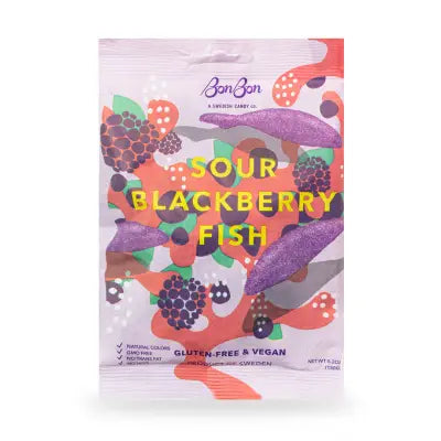 Sour Blackberry Fish - Swedish Candy 5.2oz