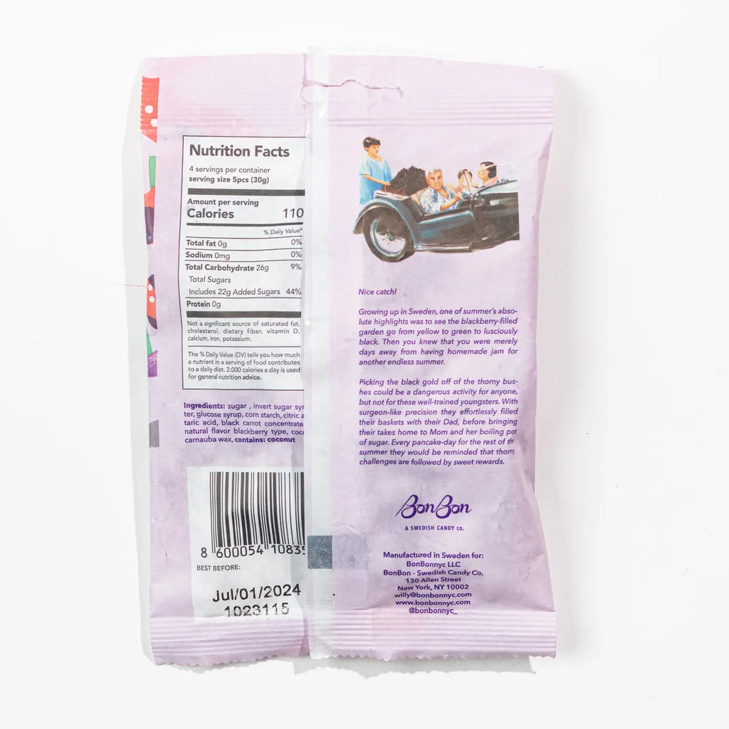 Sour Blackberry Fish - Swedish Candy 5.2oz