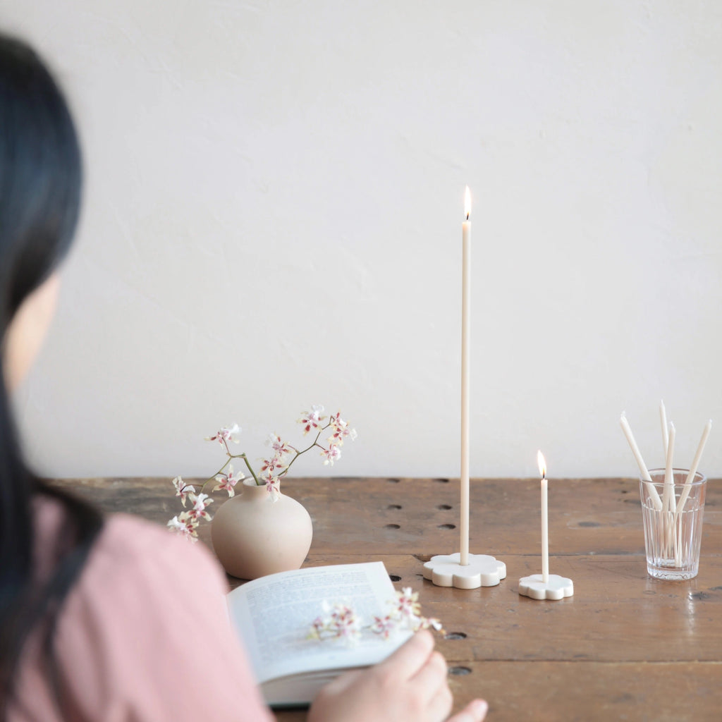 The Floral Society - Ceramic Fleur Wishing Candle Holder