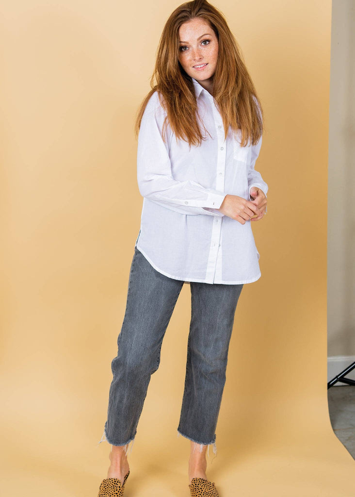 and for Good - Good Boyfriend Shirt - Classic White