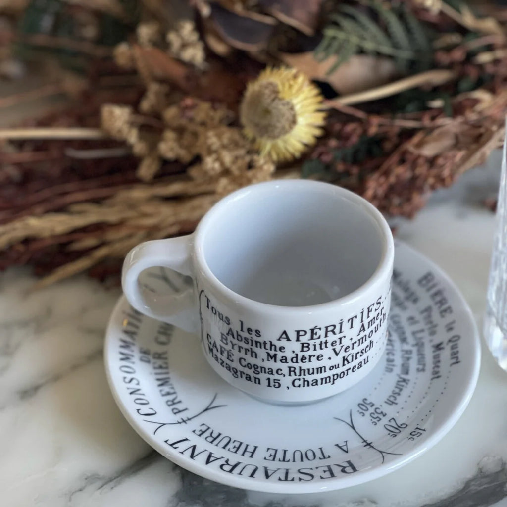 Pillivuyt - Brasserie Cups and Saucer Espresso Set