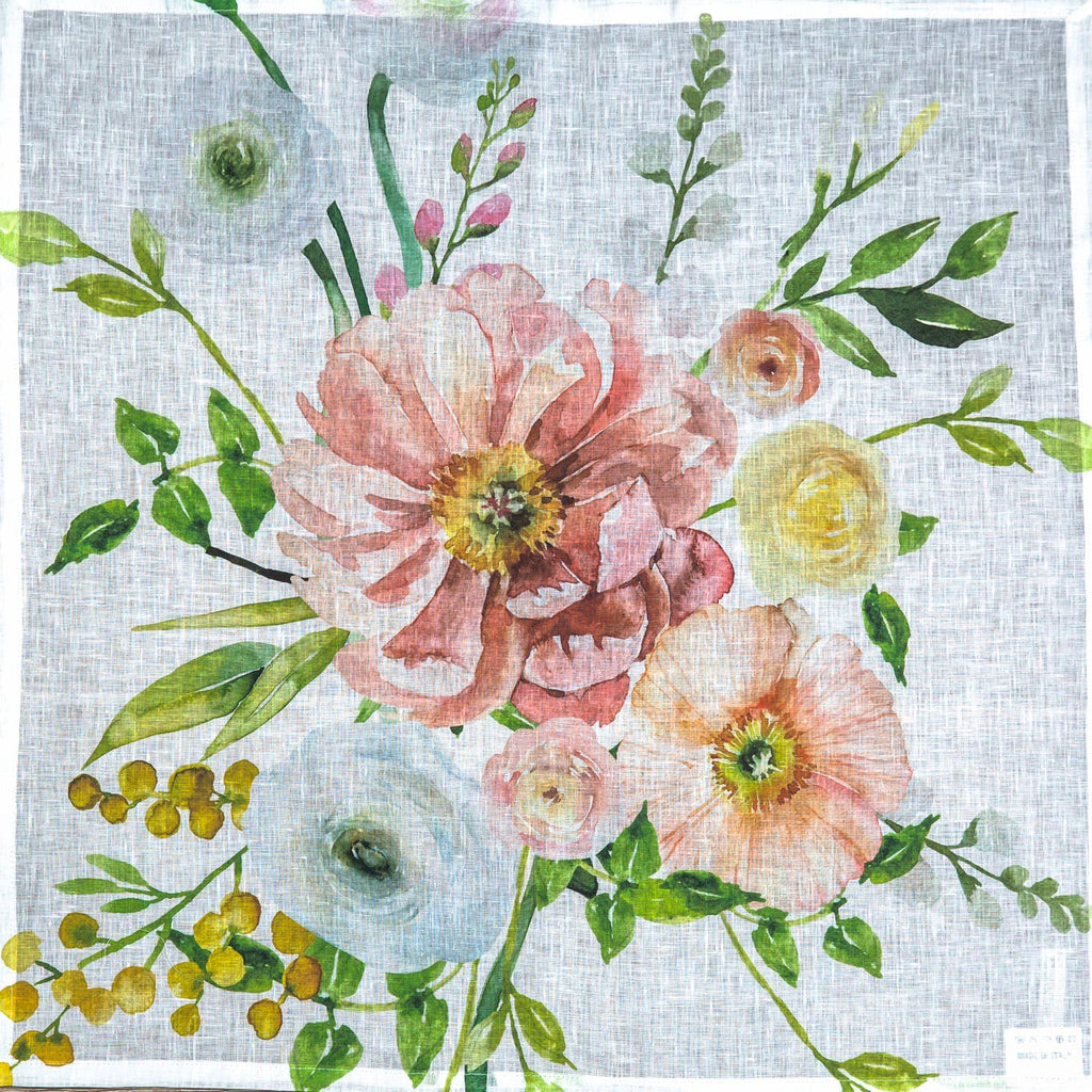 Arte Italica - Watercolor Garden Party Italian Linen Towel