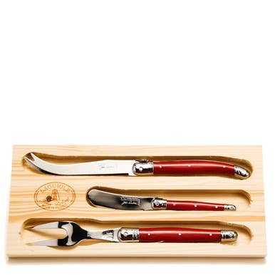 The French Farm - Jean Dubost 3pc Cheese Set with Red Handles