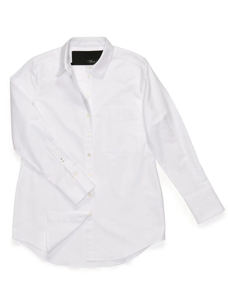 Claridge+King - The Mod Shirt in Crisp White Pinpoint