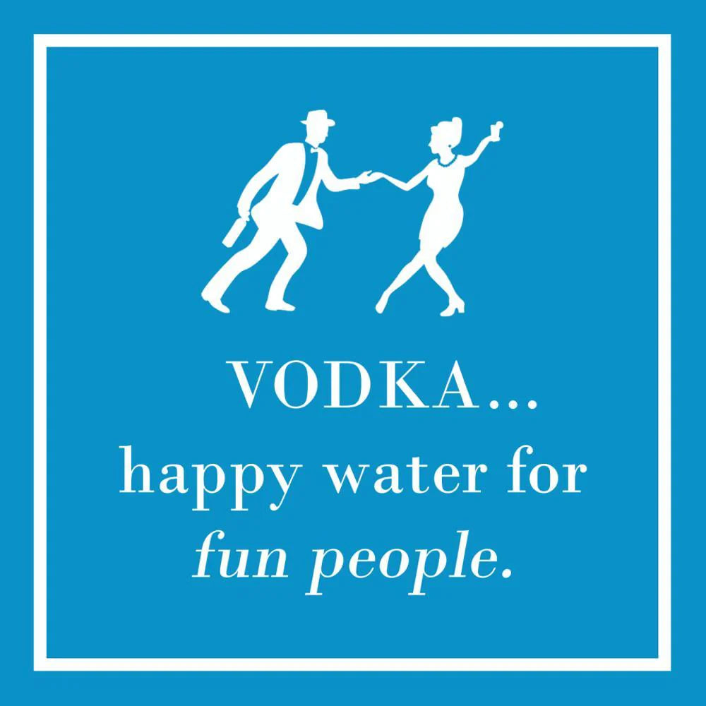 PPD -  Vodka- Happy Water for Fun People Paper Napkins