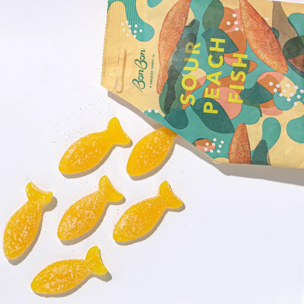 Sour Peach Fish - Swedish Candy 5.2oz