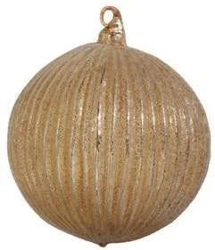 Matt Antique gold ribbed ornament